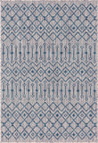 Unique Loom Outdoor Tribal Trellis OTR009GRY Gray/Teal Rug