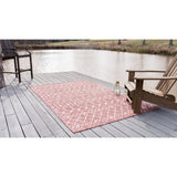 unique loom outdoor tribal trellis otr009rst rust red gray rug