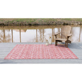 unique loom outdoor tribal trellis otr009rst rust red gray rug