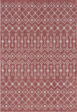 unique loom outdoor tribal trellis otr009rst rust red gray rug