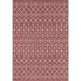 Unique Loom Outdoor Tribal Trellis OTR009RST Rust Red/Gray Rug