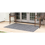 unique loom outdoor tribal trellis otr009cha charcoal gray beige rug
