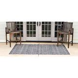 unique loom outdoor tribal trellis otr009cha charcoal gray beige rug