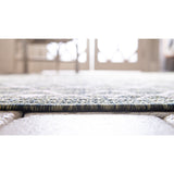 unique loom outdoor tribal trellis otr009grn green ivory rug