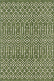 unique loom outdoor tribal trellis otr009grn green ivory rug