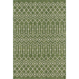 Unique Loom Outdoor Tribal Trellis OTR009GRN Green/Ivory Rug