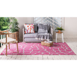 unique loom outdoor giraffe osf001pin pink rug