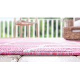 unique loom outdoor giraffe osf001pin pink rug
