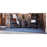 unique loom outdoor leopard osf002blu blue rug