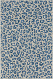 unique loom outdoor leopard osf002blu blue rug
