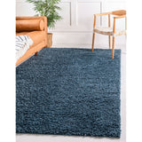 unique loom davos shag zmt001mar marine blue rug