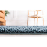 unique loom davos shag zmt001mar marine blue rug