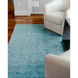 unique loom davos shag zmt001aqu aqua rug