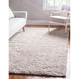 unique loom davos shag zmt001lin linen rug