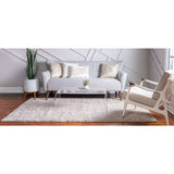 unique loom davos shag zmt001lin linen rug