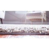 unique loom davos shag zmt001lin linen rug