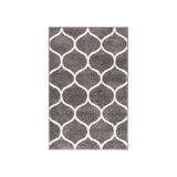 Unique Loom Rounded Trellis Frieze TRF003DGR Dark Gray Rug
