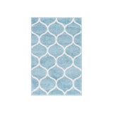 Unique Loom Rounded Trellis Frieze TRF003LBL Light Blue Rug
