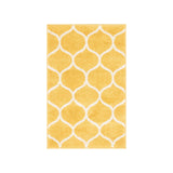 Unique Loom Rounded Trellis Frieze TRF003YEL Yellow Rug