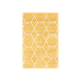 Unique Loom Geometric Trellis Frieze TRF002YEL Yellow Rug
