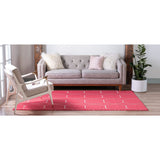 unique loom geometric trellis frieze trf002pin pink rug