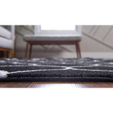 unique loom rounded trellis frieze trf003blk black rug