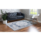 unique loom chateau roosevelt vil001nvb navy blue rug