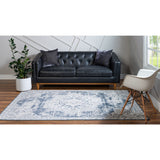 unique loom chateau roosevelt vil001nvb navy blue rug