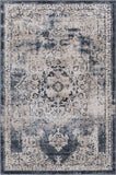 unique loom chateau roosevelt vil001nvb navy blue rug