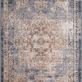 unique loom chateau roosevelt vil001blb navy blue beige rug