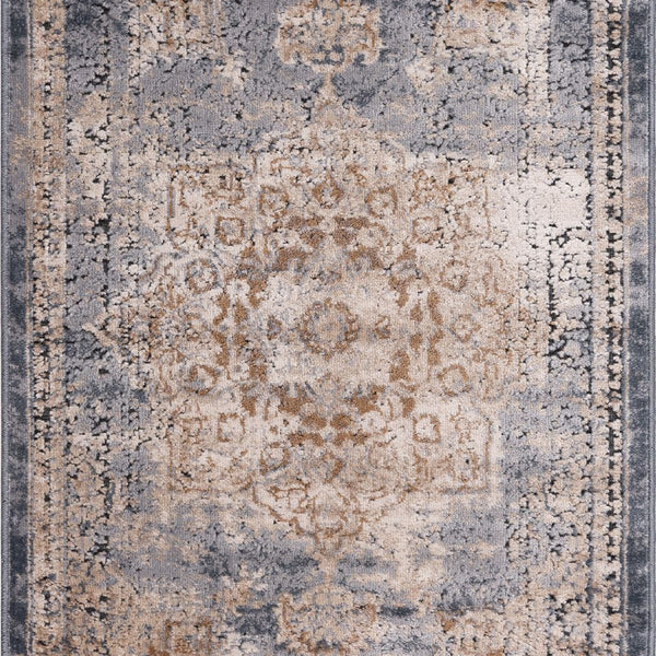 Unique Loom Chateau Roosevelt VIL001BLB Navy Blue/Beige Rug