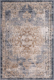 Unique Loom Chateau Roosevelt VIL001BLB Navy Blue/Beige Rug