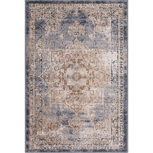 Unique Loom Chateau Roosevelt VIL001BLB Navy Blue/Beige Rug