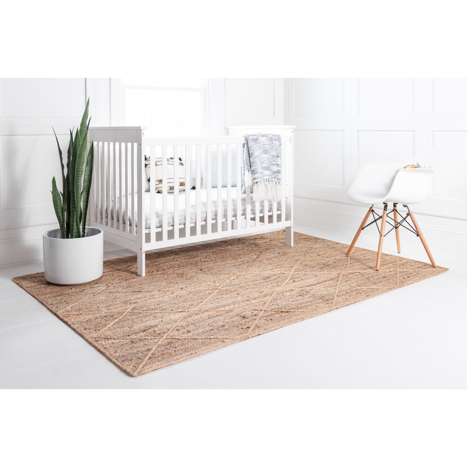 Unique Loom Trellis Braided Jute BJT012NAT Natural Rug Rugs Done Right