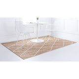 unique loom trellis braided jute bjt012niv natural ivory rug