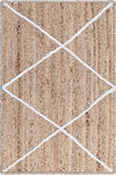 unique loom trellis braided jute bjt012niv natural ivory rug