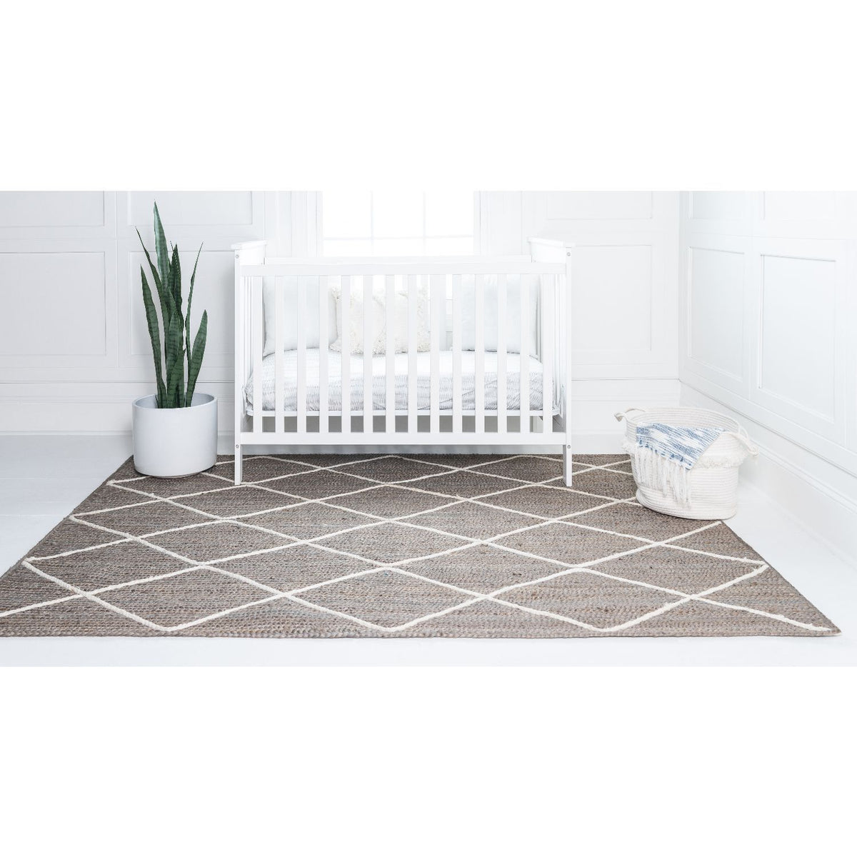 unique loom trellis braided jute bjt012gry gray ivory rug