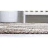 unique loom trellis braided jute bjt012gry gray ivory rug