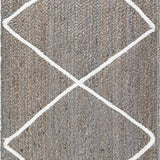 unique loom trellis braided jute bjt012gry gray ivory rug