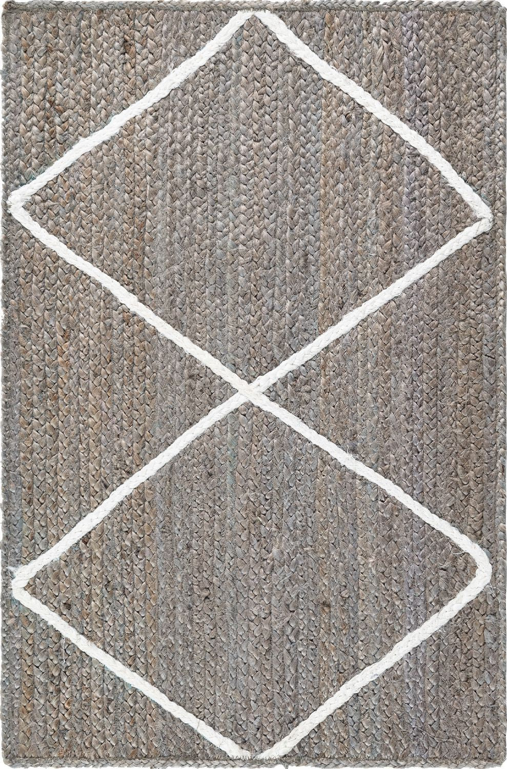 unique loom trellis braided jute bjt012gry gray ivory rug