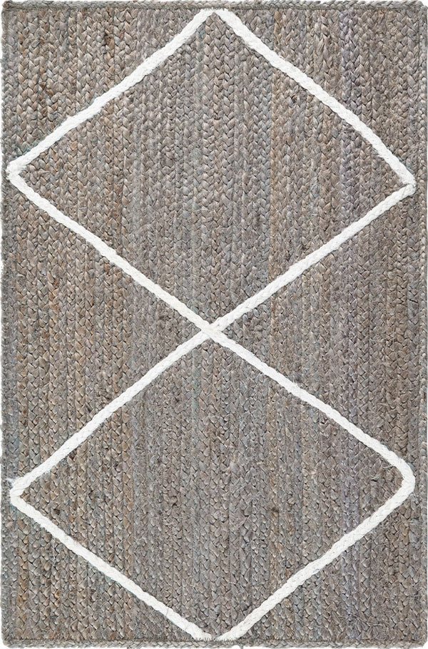 unique loom trellis braided jute bjt012gry gray ivory rug