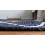 unique loom trellis braided jute bjt012nvb navy blue ivory rug