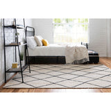 unique loom trellis braided jute bjt012ivr ivory rug