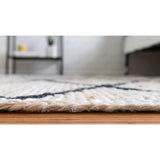 unique loom trellis braided jute bjt012ivr ivory rug
