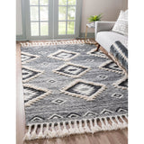 unique loom mesa arz001cha charcoal rug