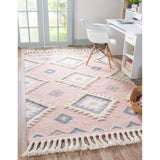 unique loom mesa arz001pin pink rug