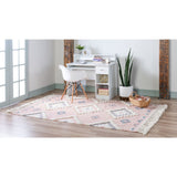 unique loom mesa arz001pin pink rug