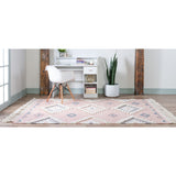 unique loom mesa arz001pin pink rug