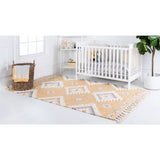 unique loom mesa arz001yel yellow rug