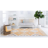 unique loom mesa arz001yel yellow rug